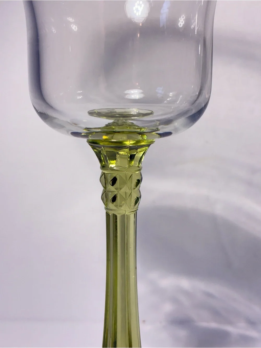 PartyLite Set of 3 Olive Green Stemmed Glass Votive Candle Holders Graduated Hei - Picture 3 of 10